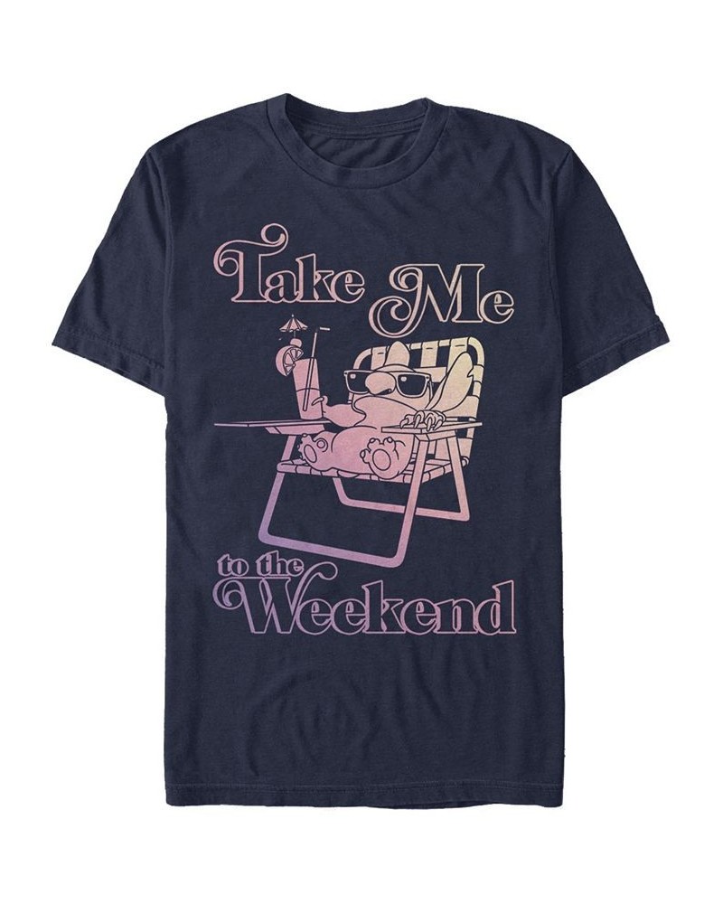 Men's Weekend Stitch Short Sleeve T-Shirt Blue $17.84 T-Shirts