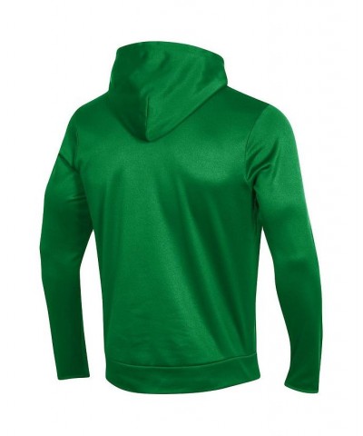 Men's Green Notre Dame Fighting Irish Team Logo Lockup Fleece Performance Pullover Hoodie $42.30 Sweatshirt