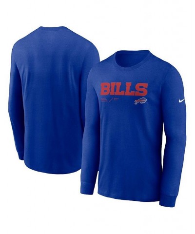 Men's Royal Buffalo Bills Infograph Lock Up Performance Long Sleeve T-shirt $31.34 T-Shirts