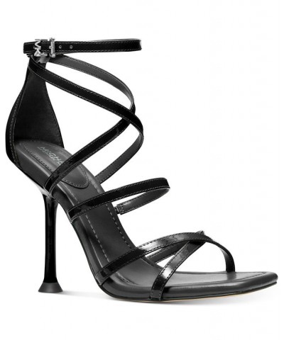 Women's Imani Strappy Dress Sandals Black $67.65 Shoes