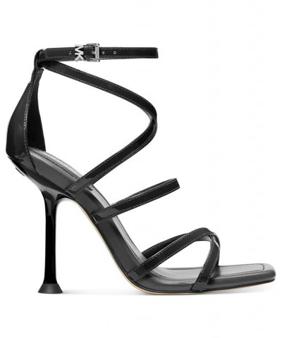 Women's Imani Strappy Dress Sandals Black $67.65 Shoes