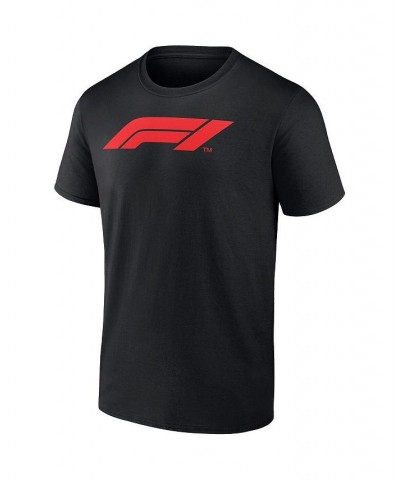 Men's Black Formula 1 Secondary Logo T-shirt $27.83 T-Shirts