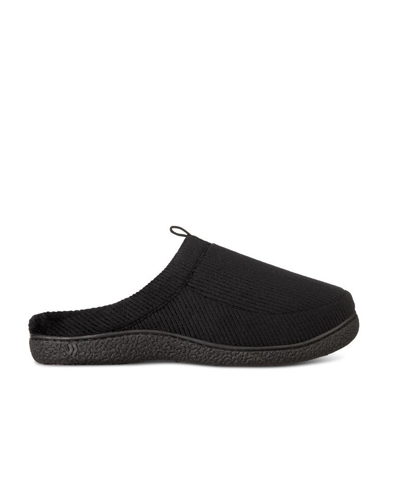 Men's Corduroy Hoodback Slipper Black $18.36 Shoes