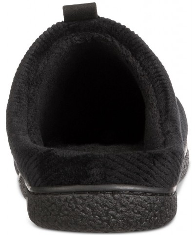 Men's Corduroy Hoodback Slipper Black $18.36 Shoes