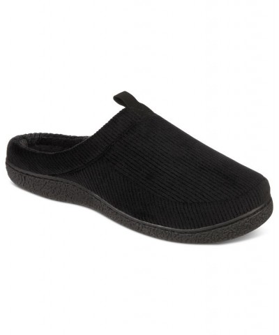 Men's Corduroy Hoodback Slipper Black $18.36 Shoes