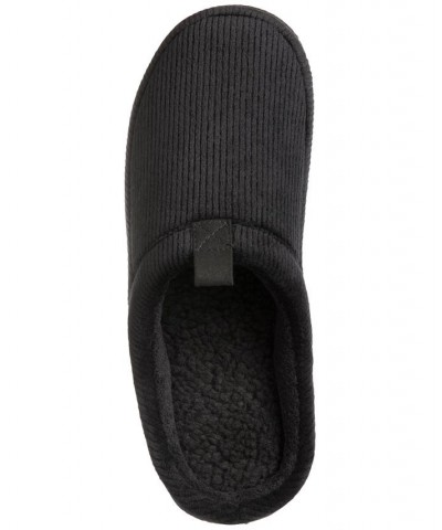 Men's Corduroy Hoodback Slipper Black $18.36 Shoes