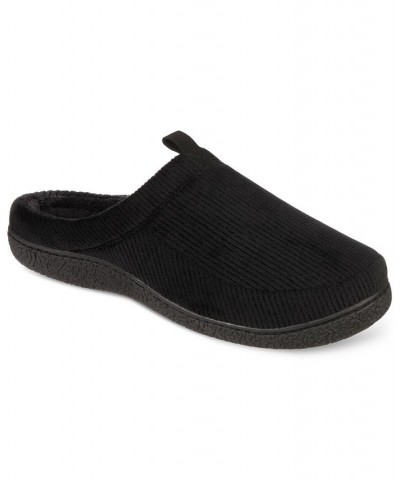 Men's Corduroy Hoodback Slipper Black $18.36 Shoes