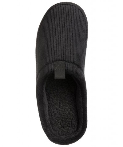 Men's Corduroy Hoodback Slipper Black $18.36 Shoes