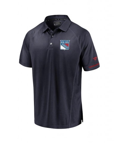 Men's Branded Navy New York Rangers Authentic Pro Rinkside Polo Shirt $24.75 Polo Shirts