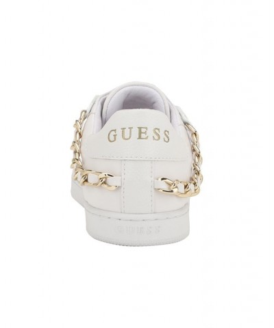 Women's Reney Stylish Quilted Sneakers with Chain Ornament White $35.60 Shoes