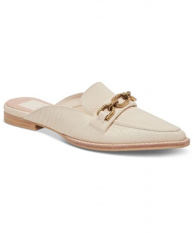 Women's Sidon Mule Loafer Flats White $44.80 Shoes