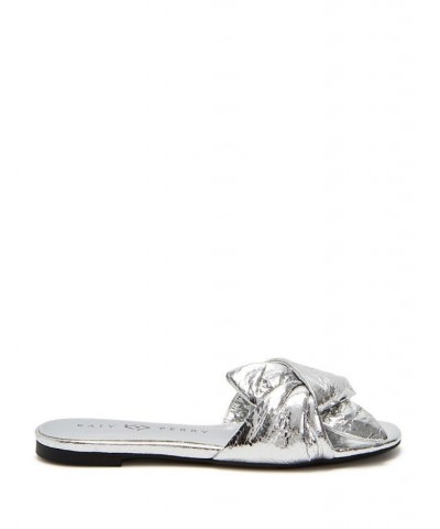 Women's The Halie Bow Sandals Gray $42.57 Shoes