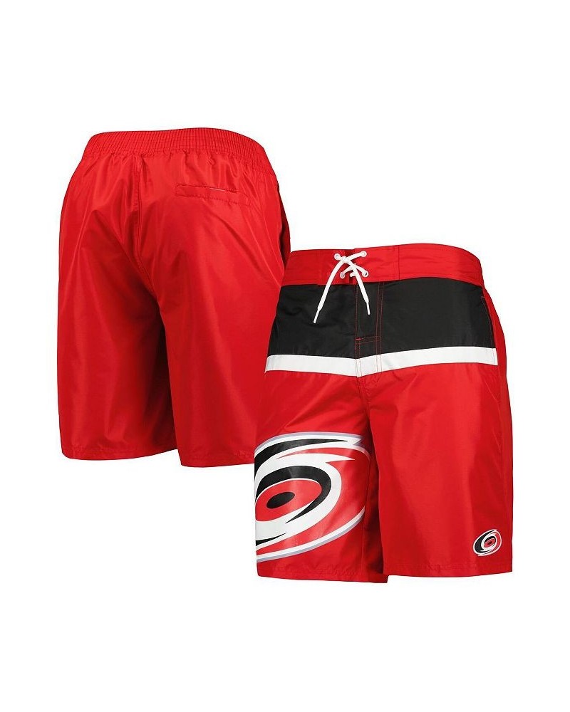 Men's Red Carolina Hurricanes Sea Wind Swim Trunks $32.85 Swimsuits