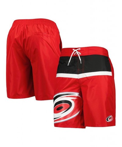 Men's Red Carolina Hurricanes Sea Wind Swim Trunks $32.85 Swimsuits