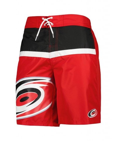 Men's Red Carolina Hurricanes Sea Wind Swim Trunks $32.85 Swimsuits