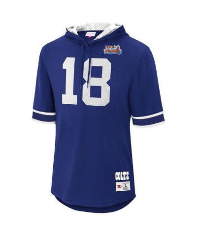 Men's Peyton Manning Royal Indianapolis Colts Retired Player Mesh Name and Number Hoodie T-shirt $57.20 T-Shirts