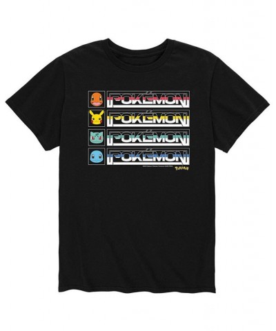 Men's Pokemon Video Game T-shirt Black $16.10 T-Shirts