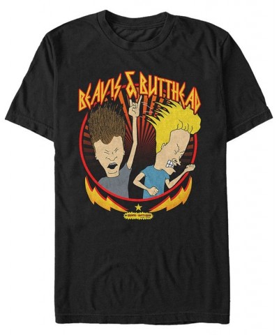 Beavis and Butthead MTV Men's Metal Head Short Sleeve T-Shirt Black $17.84 T-Shirts