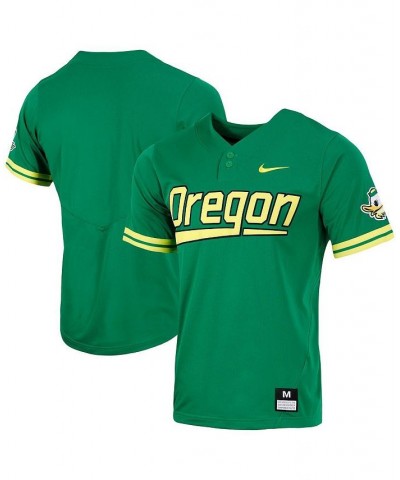 Men's Green Oregon Ducks Replica Two-Button Baseball Jersey $40.00 Jersey