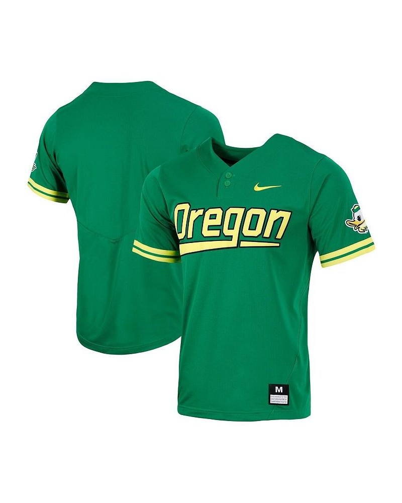 Men's Green Oregon Ducks Replica Two-Button Baseball Jersey $40.00 Jersey