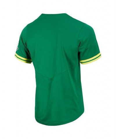 Men's Green Oregon Ducks Replica Two-Button Baseball Jersey $40.00 Jersey