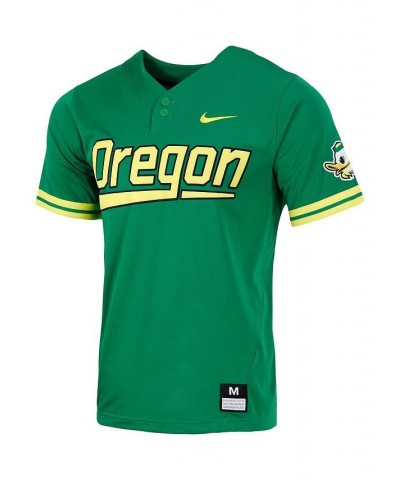 Men's Green Oregon Ducks Replica Two-Button Baseball Jersey $40.00 Jersey