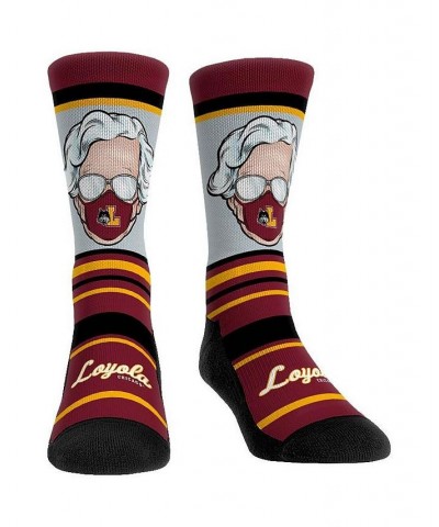 Men's and Women's Loyola Chicago Ramblers Localized Sister Jean Masked Up Crew Socks $17.39 Socks