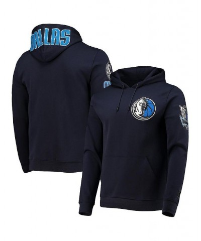 Men's Navy Dallas Mavericks Chenille Team Pullover Hoodie $45.08 Sweatshirt