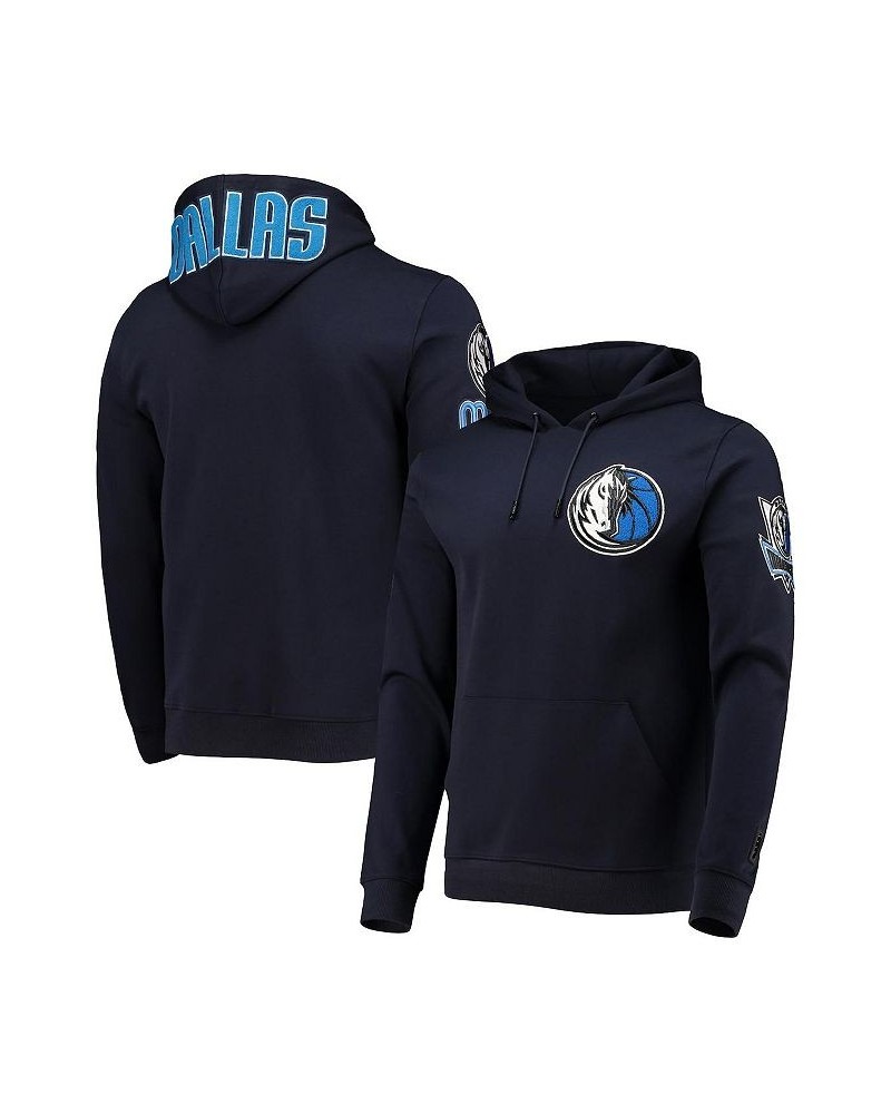 Men's Navy Dallas Mavericks Chenille Team Pullover Hoodie $45.08 Sweatshirt