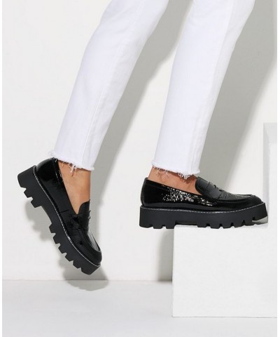 Balin Lug Sole Loafers Black $44.08 Shoes