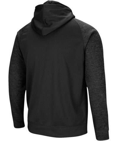 Men's Black Miami Hurricanes Blackout 3.0 Tonal Raglan Full-Zip Hoodie $32.25 Sweatshirt