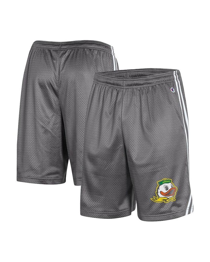 Men's Gray Oregon Ducks Team Lacrosse Shorts $22.00 Shorts