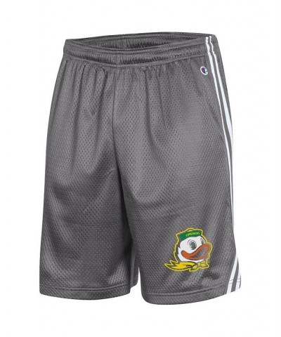 Men's Gray Oregon Ducks Team Lacrosse Shorts $22.00 Shorts