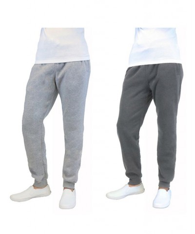 Men's 2-Packs Slim-Fit Fleece Jogger Sweatpants Gray/Charcoal $27.60 Pants