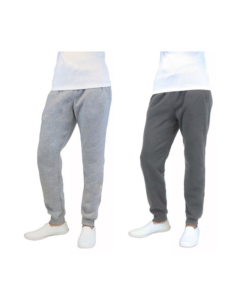 Men's 2-Packs Slim-Fit Fleece Jogger Sweatpants Gray/Charcoal $27.60 Pants