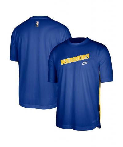 Men's Blue Golden State Warriors Hardwood Classics Pregame Warmup Shooting Performance T-shirt $27.88 T-Shirts