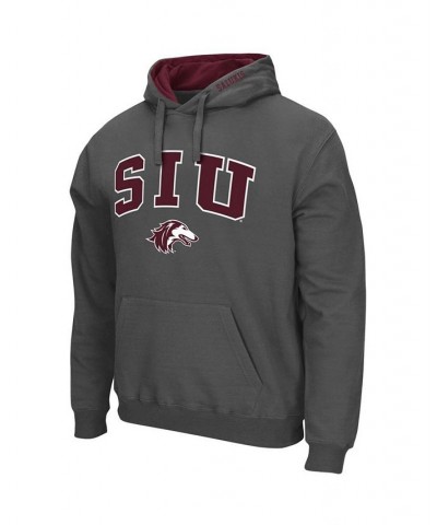 Men's Charcoal Southern Illinois Salukis Arch and Logo Pullover Hoodie $21.50 Sweatshirt