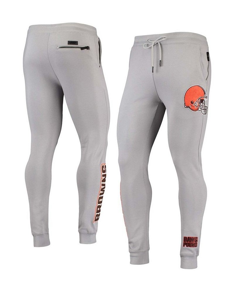 Men's Gray Cleveland Browns Logo Jogger Pants $34.10 Pants