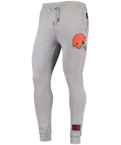 Men's Gray Cleveland Browns Logo Jogger Pants $34.10 Pants