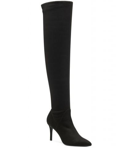 Women's Abrine Over-The-Knee Boots Black $27.69 Shoes