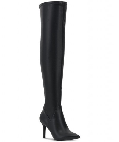 Women's Abrine Over-The-Knee Boots Black $27.69 Shoes