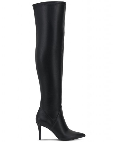 Women's Abrine Over-The-Knee Boots Black $27.69 Shoes