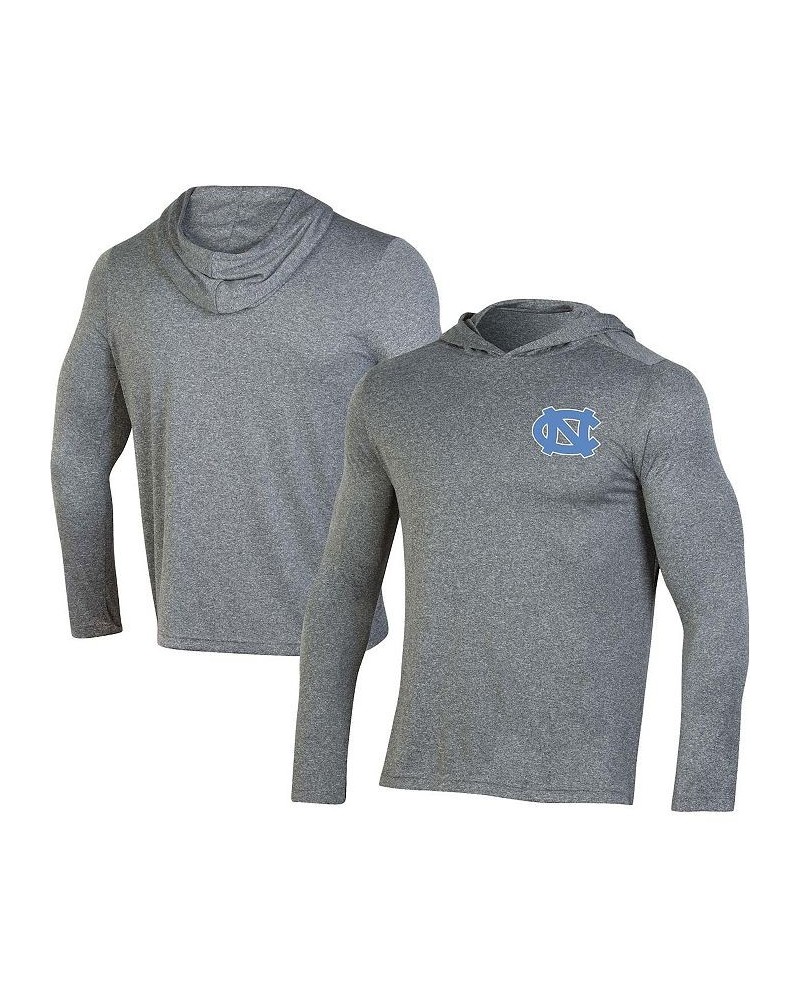 Men's Gray North Carolina Tar Heels Hoodie Long Sleeve T-shirt $29.25 T-Shirts