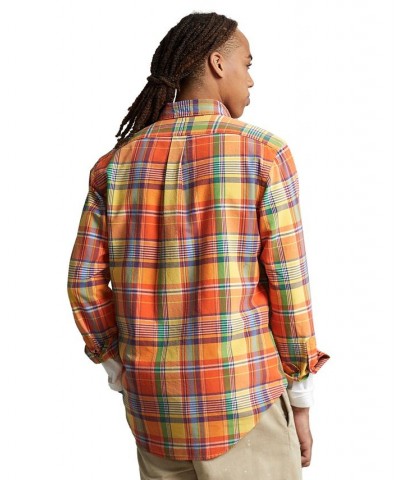 Men's Classic-Fit Plaid Oxford Shirt PD04 $58.05 Shirts