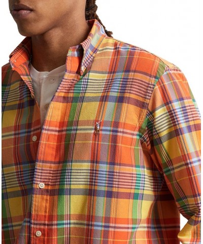 Men's Classic-Fit Plaid Oxford Shirt PD04 $58.05 Shirts