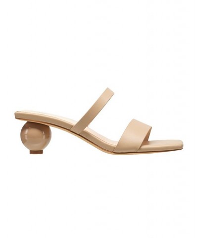 Women's Ball-Heeled Slip On Dress Sandals Nude $47.52 Shoes