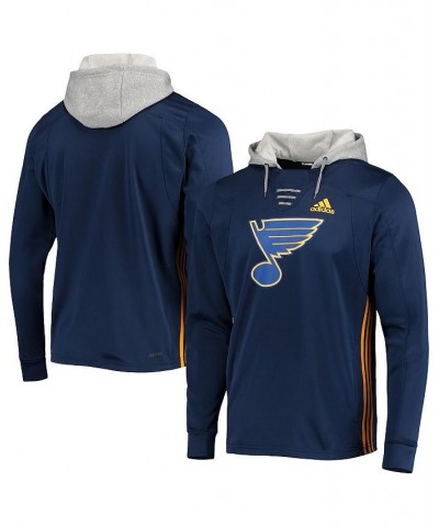 Men's Navy St. Louis Blues Skate Lace Aeroready Pullover Hoodie $46.20 Sweatshirt