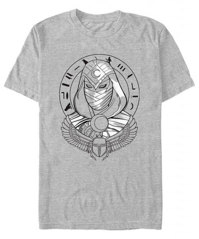 Men's Moon Knight Scarab Short Sleeve T-shirt Gray $16.45 T-Shirts