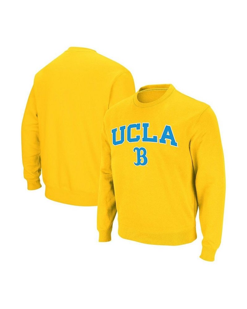 Men's Gold UCLA Bruins Arch & Logo Crew Neck Sweatshirt $30.59 Sweatshirt