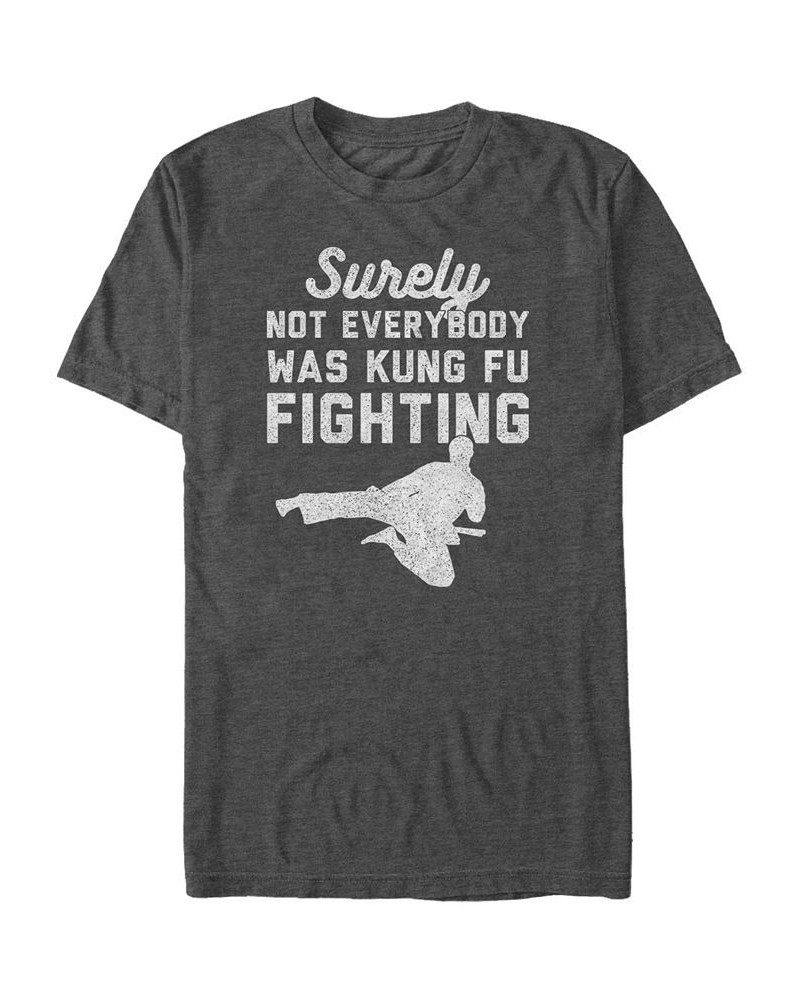 Men's Kung-Fu Short Sleeve Crew T-shirt Gray $14.70 T-Shirts